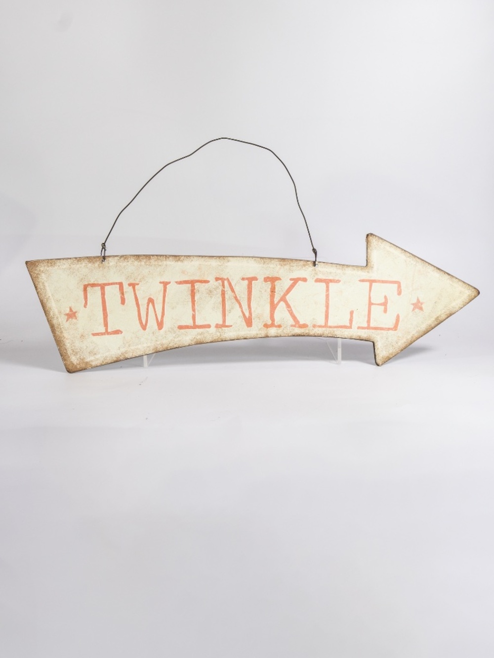 Rustic Tin TWINKLE sign